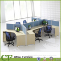 Easy Assembling 5 Seater Wooden Office Cubicle